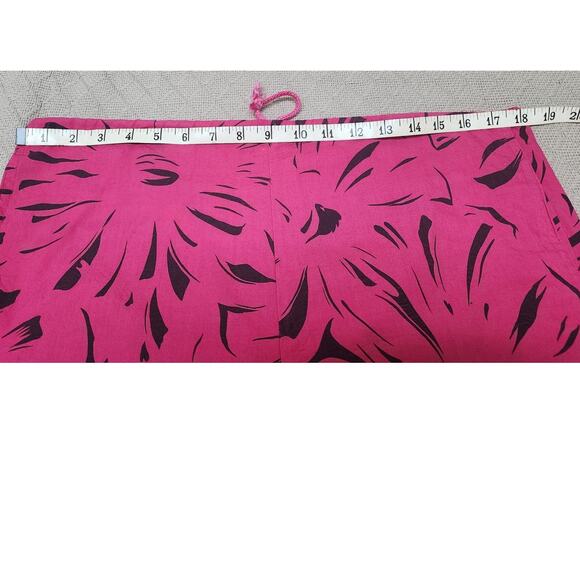 C'EST JOLI by Laura Vintage Hot Pink Animal Print drawstring Shorts Women's Med - Picture 4 of 9